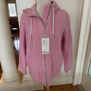 So Sherpa lululemon 12 large new Cozy Pink Zip-Up Hoodie